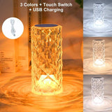 Crystal Rose Touch Lamp